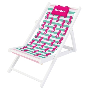 Chaise longue portable pour enfants en bois de hêtre respirant et tissu Oxford, idéale pour la terrasse, le camping, le parc et l'hôtel, utilisation en extérieur - Product Image 4