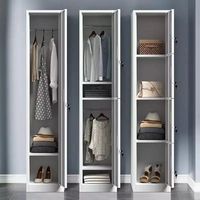 Casier à vêtements en acier à porte simple pour le personnel de bureau, armoire de rangement en métal pour le stockage des uniformes des employés
