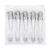 Pompe à savon, pompe à shampoing, pompe en métal, acier inoxydable 304 pour salle de bain et hôtel, restaurant et café