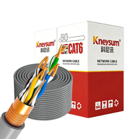 Cable de Red Kneysum de Alta Velocidad para Interiores, CAT5, Cobre Sólido Puro, 8 Conductores, FTP/SFTP, Par Trenzado, 23/24AWG, 305M, para Casas Inteligentes