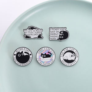 Ma vie est régie par Tiny Furry Overlords Épingle en émail Trop FAB pour votre négativité Rejeter un chat positif Broche Lapel Badge Jewelry - Product Image 1