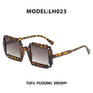 Lunettes de soleil carrées personnalisées, verres PC UV400, style Instagram unisexe, lunettes de mode, origine Taizhou, emballage en boîte LH023 - Product Image 5