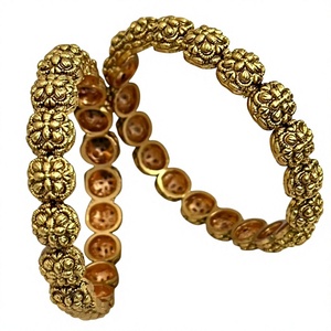 High Quality Designer Gold Plated Matte Beautiful Look Two <b>Set</b> OF <b>Bangles</b> Stylish Openable <b>Bangles</b> for Women For Wedding Wear - Product Image 2