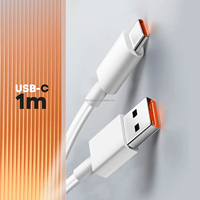 Chargeur USB d'origine 67W Adaptateur de téléphone à charge super rapide pour Xiaomi 67w Chargeur rapide avec câble USB Type C 6A