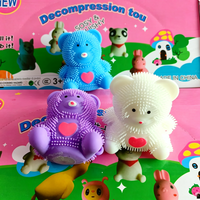 Jouet Squishy en TPR en forme de cœur d'ours pour garçons et filles - Anti-stress et éducatif, en boîte