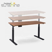 Bureau informatique réglable en hauteur Sunshine, moderne, à moteur électrique unique, avec plateau en bois et structure métallique extensible – Meilleure vente