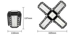 Angolo di regolazione della deformazione commerciale Smart <span class=keywords><strong>Led</strong></span> a soffitto pieghevole lampadina a <span class=keywords><strong>Led</strong></span> per interni a forma di ventola lampada per uso domestico - Product Image 5