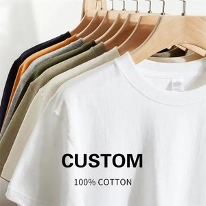 Wholesale High Quality Blank <b>Tee</b> <b>Plain</b> Tshirt Oversized Soft T-Shirt Custom Digital Print Logo Heavyweight <b>White</b> T Shirt for Men - Product Image 2