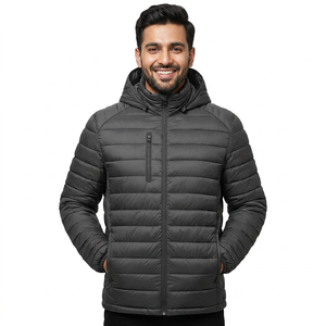 Veste matelassée Marque de haute qualité personnalisée Chaud Duvet de canard Doudounes d'hiver Manteau matelassé Épais Rembourré Zip up Doudoune - Product Image 1