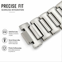 Bracelet de montre élégant en acier inoxydable brillant, fin et solide, à maillons réglables et amovibles, bracelet de remplacement de luxe pour femme, idéal pour les tenues habillées