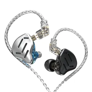 New KZ ZAX 16 Units HIFI Bass In Ear Monitor Hybrid技術Earphones Noise Cancelling Earbuds 7BA + 1DD Sport Headphones