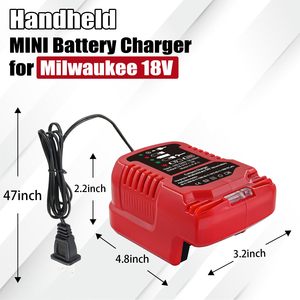 Cargador de Batería de Repuesto para Batería de Litio Milwaukee M18 de 18 V, Cargador Compacto Rápido Mini de 2 A para 48-11-1850 1860 1815 1890 XC - Product Image 5