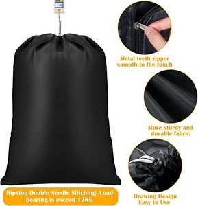 Trọng lượng nhẹ và mở rộng túi giặt cho du lịch nhỏ bẩn quần áo lưu trữ với dây kéo Polyester dây kéo túi - Product Image 3