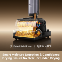 Aspirateur sans fil eau et poussière Dreame H60 Ultra, vapeur 160°C, eau chaude 90°C, serpillière, double bras, 26000Pa, autonettoyant, intelligent, pour sols d'hôtel