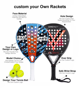 Hot bán chất lượng tốt nhất Vòng sợi carbon khung vợt tennis Diablo stupa Zephyr ánh sáng padel Pro vợt để kiểm soát và quyền lực - Product Image 2