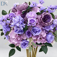 Boule de fleurs artificielle en soie lavande violette, rose et hortensia, 30 cm, centre de table de mariage, décoration de fête
