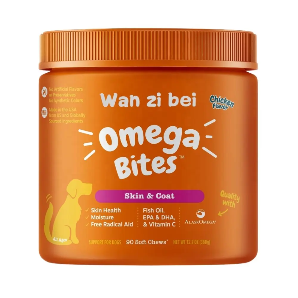 Custom - Omega 3 soft chews для собак, пищевая добавка для собак-добавка с витаминами для собак
