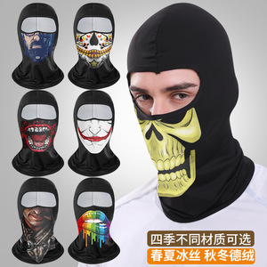 Cagoule unisexe intégrale en soie glacée à séchage rapide et respirante avec motif samouraï pour la protection cycliste - Product Image 2