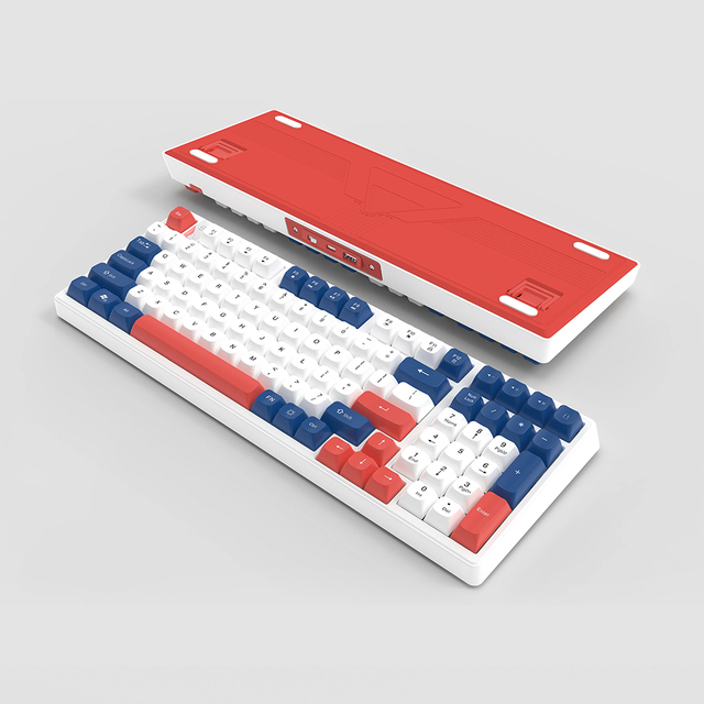 Wireless Mechanical Keyboard Custom Bluetooth 2.4GHz Compact PBT Keycaps RGB 80% Gaming Keyboards