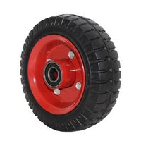 Roue en caoutchouc pleine 6"x2" pour brouettes, pneu anti-crevaison de 6 pouces