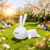 Grand Lapin de Pâques Gonflable Géant 2026 – Décoration de Fête 3m – Ballon Publicitaire en PVC pour Événement Extérieur de Pâques