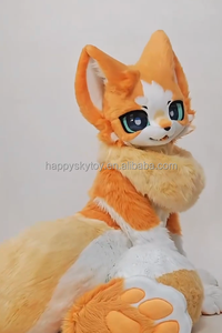 Ojos acrílicos, disfraz <span class=keywords><strong>de</strong></span> Mascota <span class=keywords><strong>de</strong></span> zorro bastante realista para niñas, Cosplay, exposición <span class=keywords><strong>de</strong></span> <span class=keywords><strong>Anime</strong></span>, disfraces <span class=keywords><strong>de</strong></span> zorro bonitos peludos largos, ropa <span class=keywords><strong>de</strong></span> dibujos animados - Product Image 2