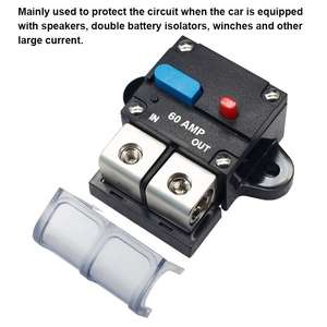 <span class=keywords><strong>12V</strong></span> 48V DC водонепроницаемый АУДИО ВЫКЛЮЧАТЕЛЬ пластиковый ручной сброс 60 <span class=keywords><strong>Amp</strong></span> и 50 <span class=keywords><strong>Amp</strong></span> предохранитель для автомобилей и лодок - Product Image 4