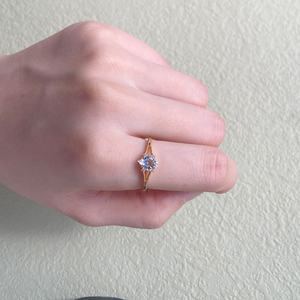 Geboortesteen November Topaz Edelsteen Sieraden 925 Sterling Zilver Vergulde Cz Zirkoon Geometrische Ruit <span class=keywords><strong>Ring</strong></span> - Product Image 6