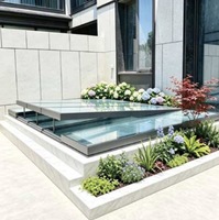 Fenêtre automatique verticale moderne en aluminium pour la ventilation des toits de bâtiments commerciaux, isolation thermique, pour escalier de sous-sol