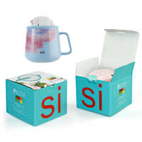 Emballage durable de bouteille en verre d'eau imprimé de logo personnalisé Boîte de papier d'emballage de tasse de tasse