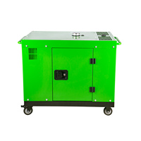 Générateur diesel silencieux avec roues 12000LDE 9.0KW 11.25KVA 220/380V 667CC 50/60Hz Fréquence
