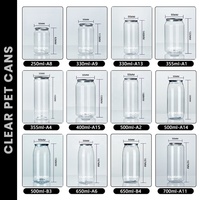 Boîtes de boissons gazeuses personnalisées Cundao imprimées, 300 ml, 400 ml, 500 ml, 600 ml, 650 ml, en plastique PET transparent, pour desserts, lait, thé