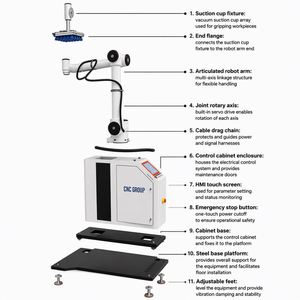 Robot collaboratif automatique Rayman à faible coût pour la préhension et le placement, bras de robot collaboratif, palettiseur pour ligne de production de lait et de jus - Product Image 1
