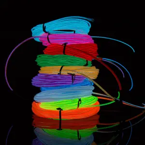 3M Neon Lights With Battery Driving Dance Party Decorative Lights Neon LED lamps Flexible EL Wire Rope Tube Waterproof LED Strip