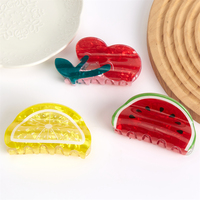 Barrettes à cheveux personnalisées avec n'importe quel fruit (pomme, ananas, raisin) - Accessoires de cheveux colorés pour femmes - Produits de coiffage multi-usages pour les soins des cheveux