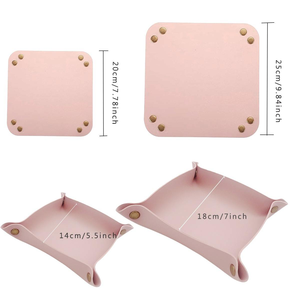 <span class=keywords><strong>Plateau</strong></span> à dés élégant Ménage <span class=keywords><strong>Bureau</strong></span> <span class=keywords><strong>Plateau</strong></span> de valet en cuir Pu Rangement Plateaux à dés - Product Image 6