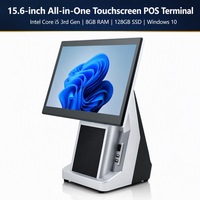 Terminal de caisse tactile Windows 15,6 pouces personnalisable avec processeur Intel i3/i5 et stockage SSD – Système de point de vente direct usine