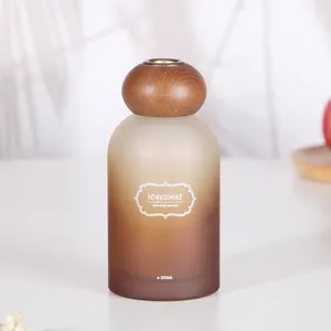 Une série volume forme ronde personnalisé luxe dégradé couleur roseau diffuseur bouteille en verre emballage de parfum d'intérieur