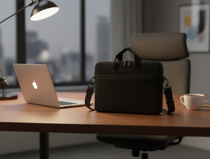 Borsa a tracolla per laptop in microfibra e pelle sintetica MH13022, custodia da viaggio per affari - Product Image 2