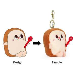 Portachiavi Personalizzato in Morbido Peluche a Forma <span class=keywords><strong>di</strong></span> Frutta e Verdura, Imbottitura in Cotone PP, Realizzato su Disegno - Product Image 1