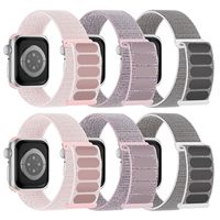 Bracelet de montre en nylon tissé avec boucle auto-agrippante, léger, lavable, respirant pour le sport et l'usage quotidien, compatible avec toutes les séries d'Apple Watch