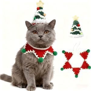Gorro de Navidad para Perro, Disfraz Tejido de Una Sola Talla Ajustable, Ropa para Mascotas con Diseño Animal, Atuendo Festivo - Product Image 2