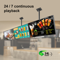 Écran d'affichage numérique pour publicité en centre commercial, 43, 49, 55 pouces, intérieur, 4K UHD, Android, menu board, montage mural, haute luminosité