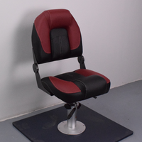 Chaises de capitaine de bateau marin pliantes à dossier bas, durables, en vinyle imperméable