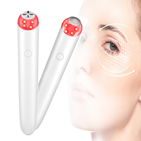 Masseur facial électrique ionique chauffant à vibrations soniques froides pour l'élimination des cernes et des rides, outil de soin anti-âge pour les yeux et la peau