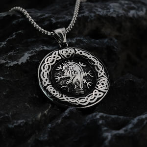 Vintage Stainless Steel Men's Pendant Viking Tree Of Life Dragon <b>Compass</b> <b>Necklace</b> Charm Themed Jewelry Gift For Clothing - Product Image 3