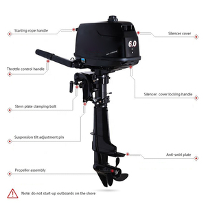 Moteur de bateau de haute qualité, 6HP, moteur à essence 2 temps, refroidissement par eau, système CDI - Product Image 3
