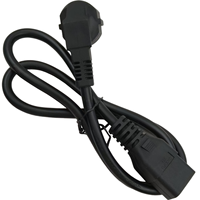 Câble d'alimentation robuste 16A 250V H05VV-F 3G1.5mm² avec prise européenne Schuko vers IEC 60320 C19