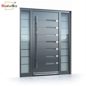 Puerta de Seguridad Antirrobo Exterior para Hotel o Villa Personalizada, Cerradura Inteligente con Prevención de Incendios, Puerta de Entrada Principal de Aleación de Aluminio - Product Image 3