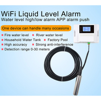 Sensor Level Tangki Air WIFI Sistem Alarm Rumah Pemantauan Aplikasi Tuya 120db Dengan Sensor Level Air 5M Detektor Air Bawah Tanah